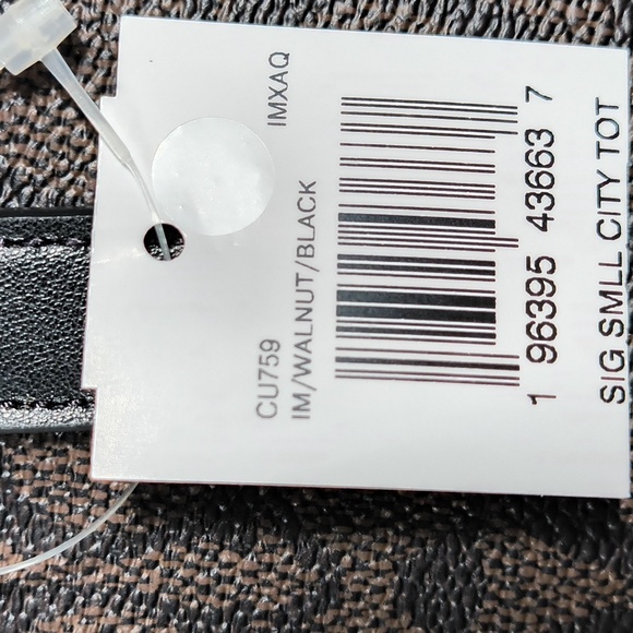 Coach small IMXAQ small city tote Black and Brown Women's Tote Bag - Picture 15 of 15